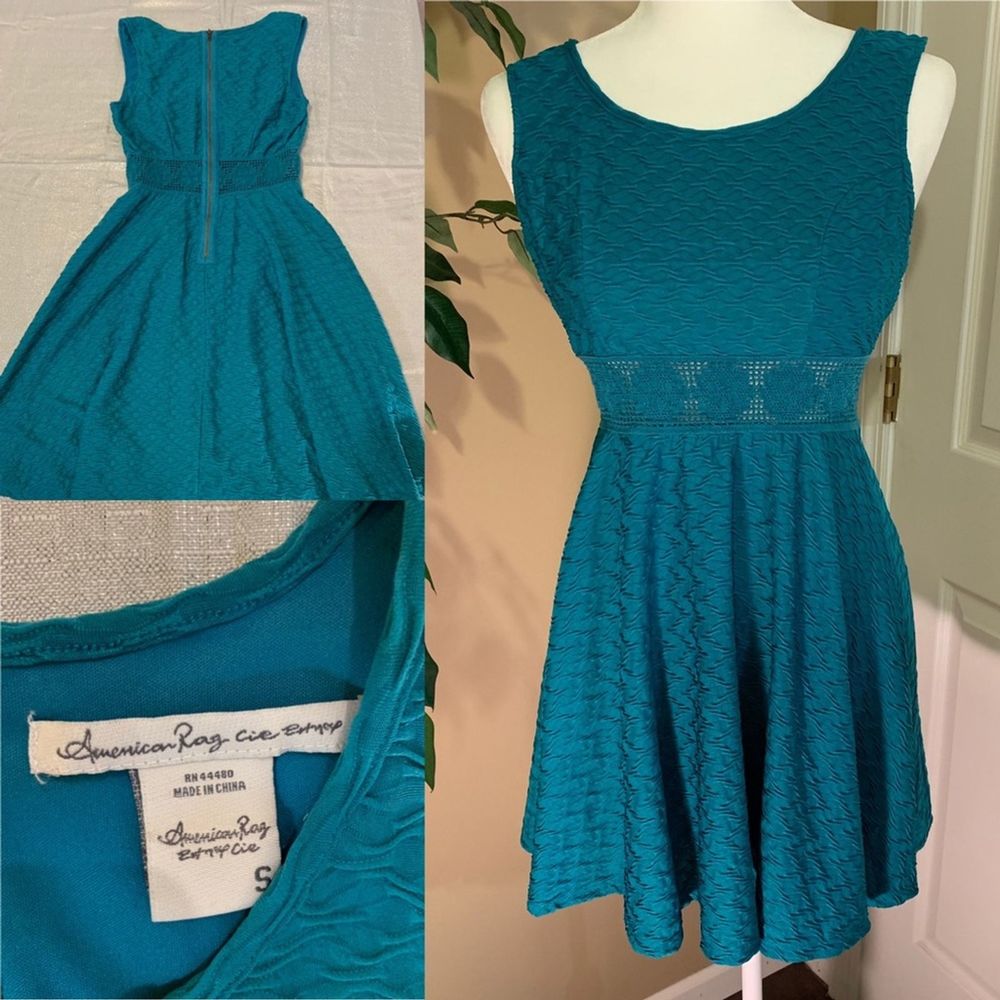 American Rag CIE teal sleeveless dress size S